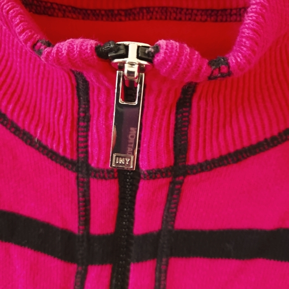 Stripes Zip-up Mock Neck Sweater - Picture 3 of 3